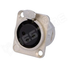 NC3FD-L-1 / Csatlakozó, XLR aljzat, anya, 3P, panelre (NC3FD-L-1 / NEUTRIK)