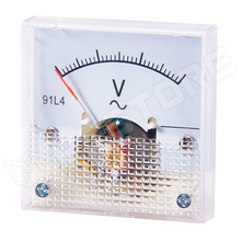 91L4-AC150V / Panelműszer, analóg feszültségmérő, Deprez, 45x45x35.5mm, 0...150V AC