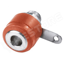 BS312-RD / Banán aljzat, 4mm, panelre, forrasztható, piros