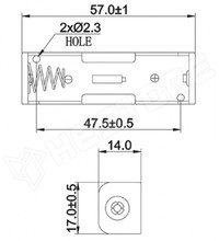 1 X UM 3 / Elemtartó 1 × AA (MIGNON)
