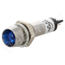 IND8-24B-B / Ellenőrző lámpa, LED, homorú, 24V DC, Ø8.2mm, IP40, fém, kék (IND8-24B-B)