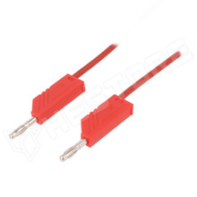 934062101 / Mérőkábel, tengelyes 4mm hüvellyel, 60V DC, 30V AC; 16A; 1m, piros (MLN 100/1RD / HIRSCHMANN T&M)