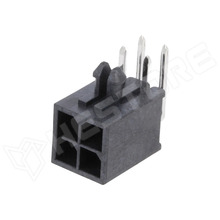 MX-212528-0400, Micro-Fit+, Csatlakozó aljzat, THT, 3.00mm, 12.5A, 2x2 pólus, fekete (212528-0400 / MOLEX)