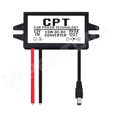 CPT12-5V-DC5.5X2.1 / DC-DC step down modul, 7...22V DC to 5V DC, 3A, 15W, vízálló, kimenet: 5.5x2.1mm-es DC dugó