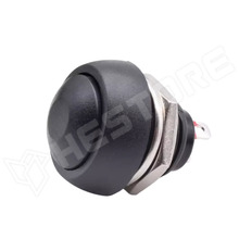 PBS-33B-BK / Nyomógomb, nyomó, OFF-(ON), SPST-NO, panelre, Ø12mm, 3A / 250V AC