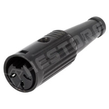 601-0300 / Csatlakozó, DIN, dugó, anya, egyenes, 3P, 180° (601-0300 / DELTRON)