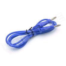 N531 / Mérőkábel, banándugó 4mm, kétoldalas, 1m, kék (HADEX)