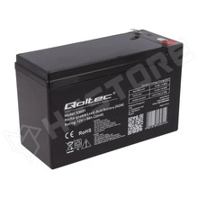 QOLTEC-53031 / Zselés akkumulátor, savas-ólmos, 12V, 9Ah, AGM, karbantartást nem igényel (53031 / QOLTEC)