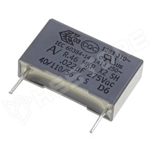 R46KI24700001K1 / Fólia kondenzátor, polipropilén (PP), 47nF, 275V AC, 560V DC, 15mm, THT (R46KI24700001K1 / KEMET)