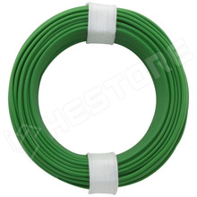 105-4 / Vezeték, tömör, huzal, Cu, 1 x 0.2mm2, PVC, zöld, 10m/tekercs (105-4 / DONAU ELEKTRONIK)