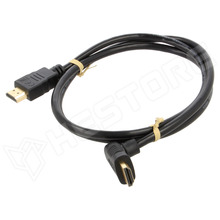HDMI-61294 / Kábel, HDMI dugó - HDMI 90° dugó, HDMI 2.0, 1m (61294 / Goobay)