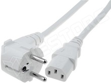 N5-WH / Hálózati csatlakozó kábel, fehér (BQ CABLE)