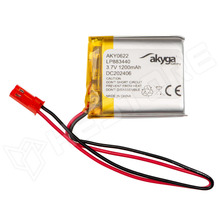 AKY0622-LP883440 / Akkumulátor, Li-Po, 3.7V, 1200mAh, 8.8 x 34 x 40mm (AKYGA BATTERY)
