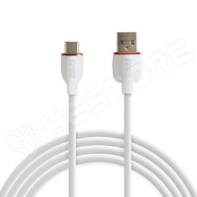 H55553WH-1 / Adatkábel, USB-C / USB-A, fehér, 2.4A, 12W, 1m (55553WH-1 / DELIGHT)