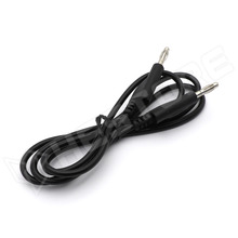 N536 / Mérőkábel, banándugó 4mm, kétoldalas, 1m, fekete (HADEX)