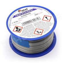 LC60-0.56/0.25 / Forrasztóón, Sn60Pb40, SW26, 1.1.2.B, ROL1, 0.56mm, 250g (Sn60Pb40 SW26/2,5% (1.1.2.B) 0.56mm 250g / CYNEL)