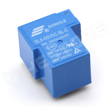 SLA-05VDC-SL-C / Relé, SPDT, 5V DC, 30A / 240V AC, Pinek száma: 6 (SONGLE)