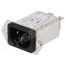 5120.1006.0 / AC hálózati csatlakozó aljzat, zavarszűrővel, apa, C14 (E), 10A, 250V AC (5120.1006.0 / SCHURTER)