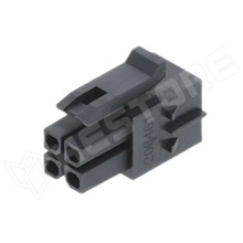 MX-206461-0400, Micro-Fit+, csatlakozó dugó, anya, THT, 3.00mm, 2x2 pólus, fekete (2064610400 / MOLEX)