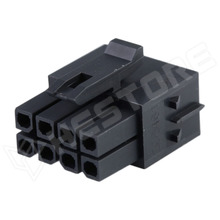 MX-206461-0800, Micro-Fit+, csatlakozó dugó, anya, THT, 3.00mm, 2x4 pólus, fekete (2064610800 / MOLEX)