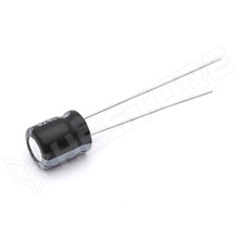 47 uF / 16V / Kondenzátor, elektrolit, 47µF, 16V, 2.5mm, Ø6.3x7mm, -40...85°C