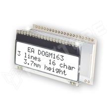 EADOGM163W-A / Alfanumerikus LCD kijelző, FSTN Pozitív, fehér, 16x3, ChipOnGlass (EA DOGM163W-A / ELECTRONIC ASSEMBLY)