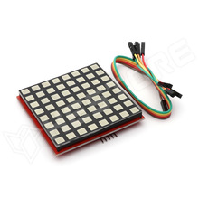 RGB-8X8-MATRIX / RGB 8x8 pontmátrix LED kijelző modul, 4 x 74HC595, 5V