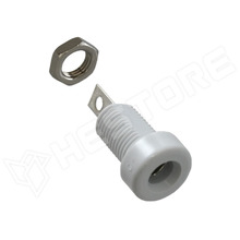 108-0901-001 / Banán aljzat, 4mm, 15A, fehér (108-0901-001 / Cinch Connectors)