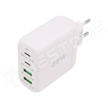 64818 / Tápegység, impulzusos, 68W, 2x USB C Power Delivery, 2x USB A Quick Charge (64818 / Goobay)