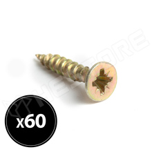 H04802C / Chipboard screw - yellow - 4 x 30 mm - 60 pcs / pack (04802C / HANDY)