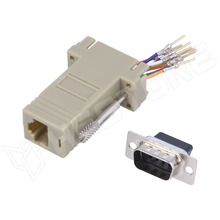 DS1055-09M8V0L / Adapter, D-Sub 9pin apa, RJ45 aljzat (DS1055-09M8V0L / CONNFLY)