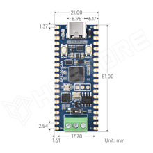 RP2350-CAN / RP2350A alapú fejlesztői panel, XL2515 CAN vezérlővel, USB-C (WAVESHARE)