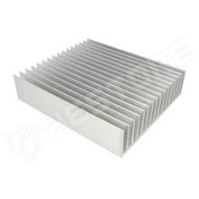 RAD-A6023-220 / Hűtőborda, extrudált, bordás, 220mm hosszú, 190.5mm széles, 50mm vastag, alumínium (RAD-A6023/220 / STONECOLD)