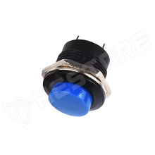 R13-507-BL / Nyomógomb, nyomó, OFF-(ON), SPST-NO, panelre, Ø16mm, 3A / 250V AC (SCI)