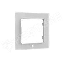 SHELLY-WF1-W / Shelly Wall Switch sorolókeret, 1-es fehér üveg előlapos (FG3800235266229 / SHELLY)