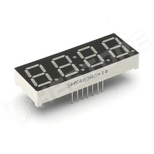 SH5463AS-14 / LED kijelző, 14 mm, piros, fekete előlap, 4 digit, közös-katódos (SH5463AS-14)
