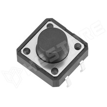 TACTR-12x12x7.5 / Nyomógomb, mikrokapcsoló TACT, SPST-NO, THT