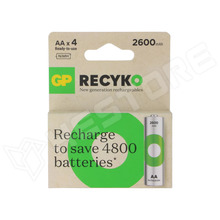 270AAHCE-B4 / Akkumulátor, Ni-MH, AA, 1.2V, 2600mAh, ReCyko+, Ready2Use, 4db / bliszter (270AAHCE B4 / GP)
