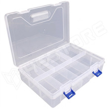 PP-STORAGE-2L / Két szintes tárolódoboz, PP, műanyag, 8 rekeszes, 23.4x16.8x6.2cm