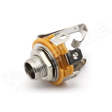 ACA-123 SZT / 6,3 mm jack aljzat, stereo, beépíthető, nyitott, bontó kapcsolós (NINIGI)