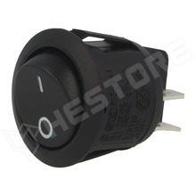 R13244ABB076W / Kapcsoló, billenő, DPST, OFF-ON, 2 stabil pozíció, 250V AC, 10A, fekete (R13244ABB076W / BULGIN)