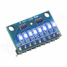 DM41A08-CA-BL / 8 LED-es indikátor modul, közös anód, kék