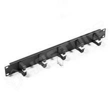 RAB-VP-X01-A2 / 19”-os fém patch rendező panel 37 mm-es gyűrűkkel