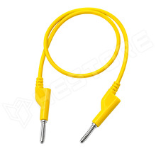 B4-B4-15A-YE-1M / Mérőkábel, 4mm banándugó, 4mm banándugó, 15A, 1m, sárga