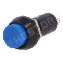 PBS-11A-BL / Nyomókapcsoló, nyomó, OFF-ON, SPST-NO, panelre, Ø12mm, 1A / 250V AC