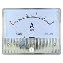 69C9-DC5A-D / Panelműszer, analóg árammérő, Deprez, 80x64x61mm, direkt mérő, 0...5A DC