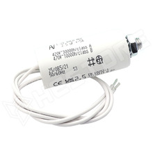C284ACA4250AL0J / Motor kondenzátor, motorokhoz, üzemi, 2.5µF, 470V AC, Ø25x55mm, vezetékek (KEMET)