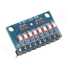 DM41A08-CC-RD / 8 LED-es indikátor modul, piros, közös katód