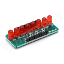 LED-8-RD / Vezérelhető ledsor modul, 8 led, 5mm, piros