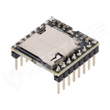 DFPLAYER-MINI-DFROBOT / MP3 lejátszó modul, microSD foglalattal, 3.3...5V DC (DFR0299 / DFROBOT)